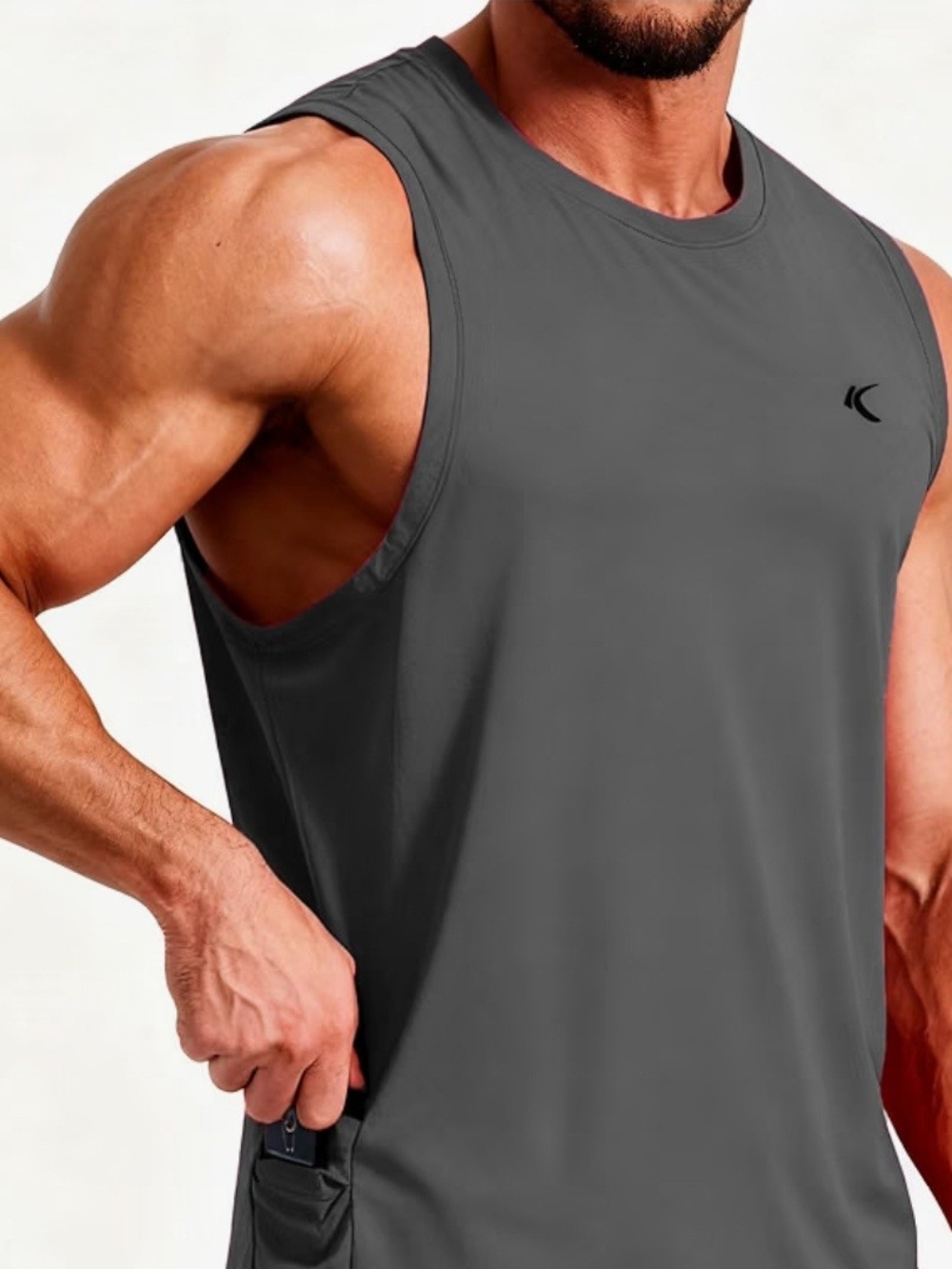 KPSUN Men's Quick Dry Workout Tank Top Summer Beach Shirt - XL